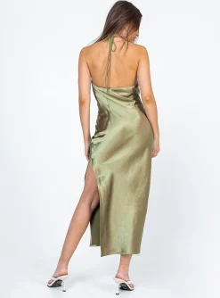 Princess Polly Alissa Midi Dress Green Cheap