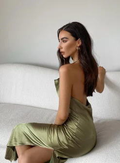 Princess Polly Alissa Midi Dress Green Cheap