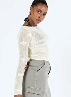Princess Polly Alissia Long Sleeve Top White Hot