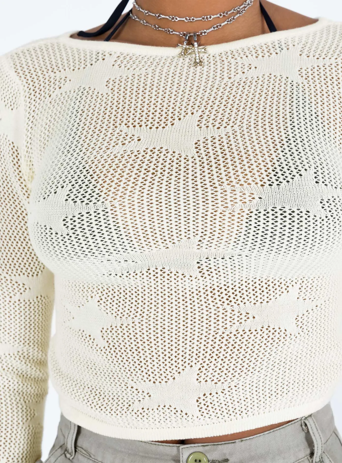 Princess Polly Alissia Long Sleeve Top White Hot