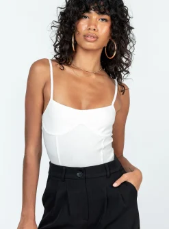 Princess Polly Allred Bodysuit  White Fashion
