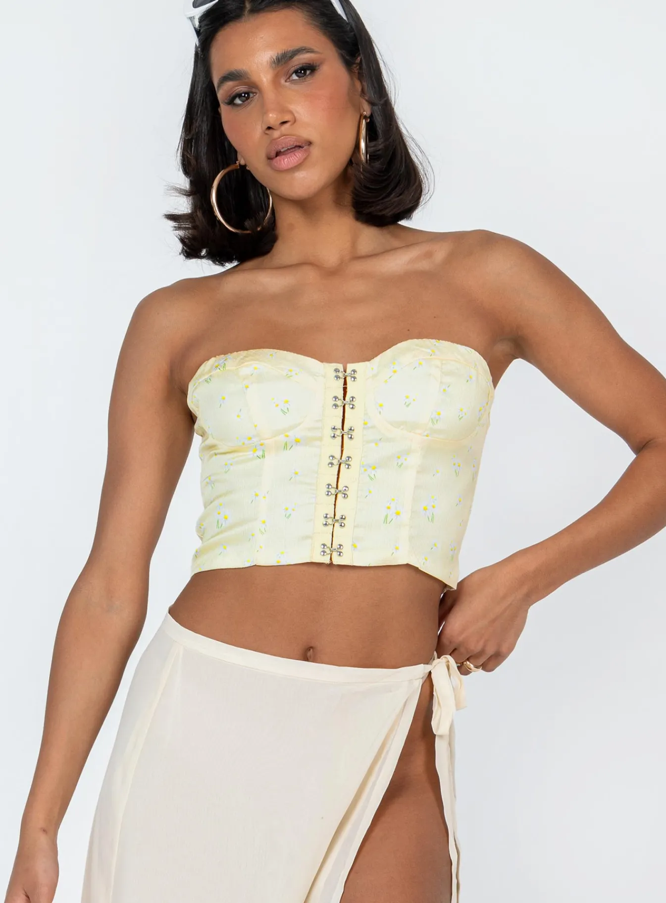 Princess Polly Allyson Strapless Top Yellow Fashion