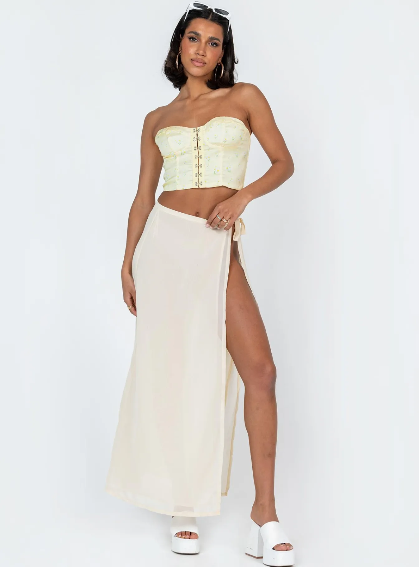 Princess Polly Allyson Strapless Top Yellow Fashion
