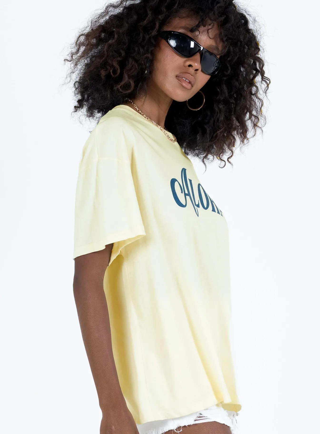 Princess Polly Aloha Oversized Tee Ivory Best