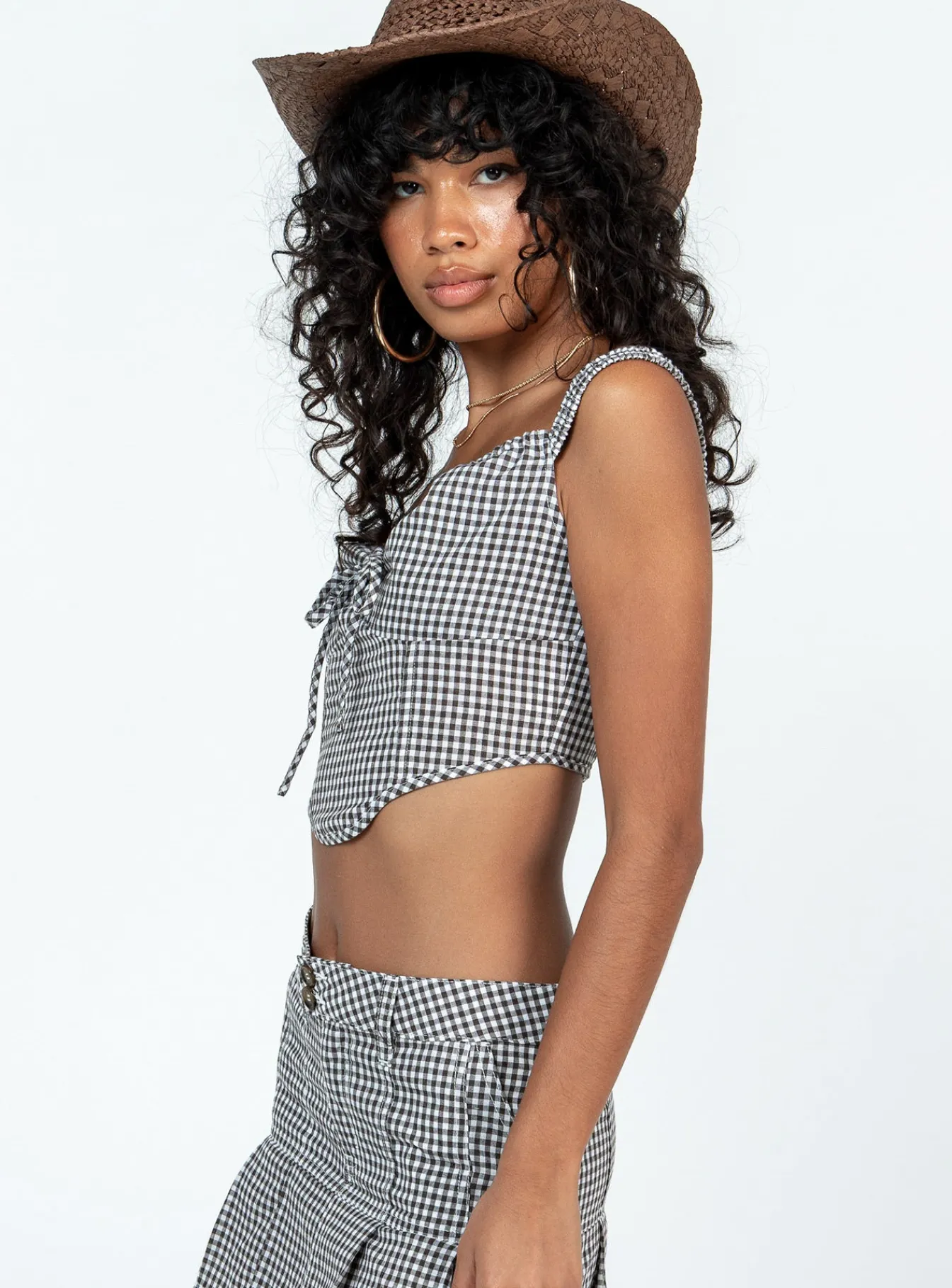 Princess Polly Alton Check Corset Multi Discount