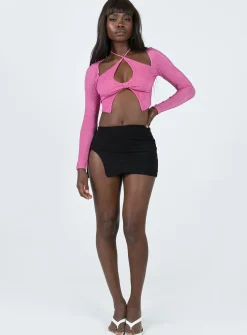 Princess Polly Amadi Long Sleeve Top  Pink New
