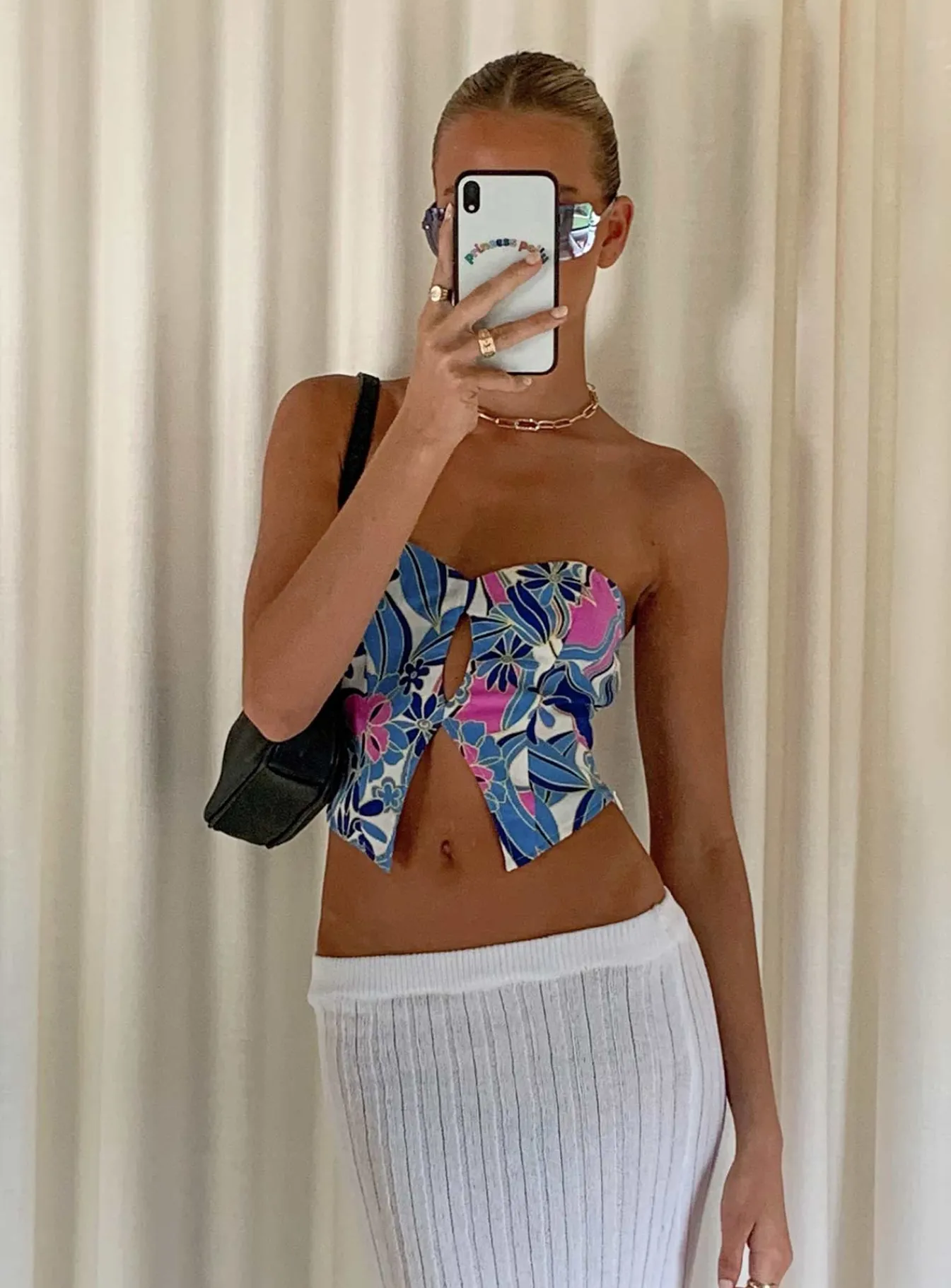 Princess Polly Amaia Top Pink Floral Best Sale