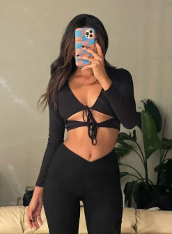 Princess Polly Amala Top  Black Online
