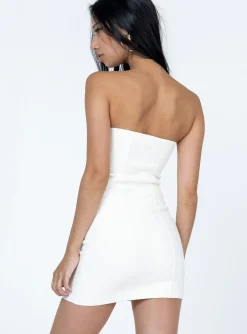 Princess Polly Amari Tube Mini Dress Cream New