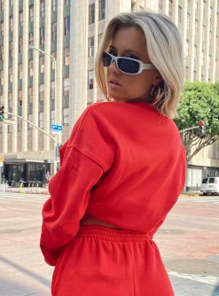 Princess Polly Amato Sweatshirt Red Fashion