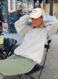 Princess Polly Amato Sweatshirt  Grey Online