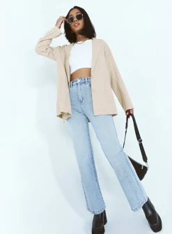 Princess Polly Amber Oversized Linen Blazer  Beige Online