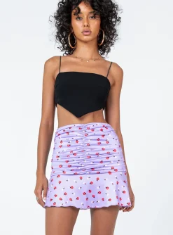 Princess Polly Amelia Mini Skirt  Purple New