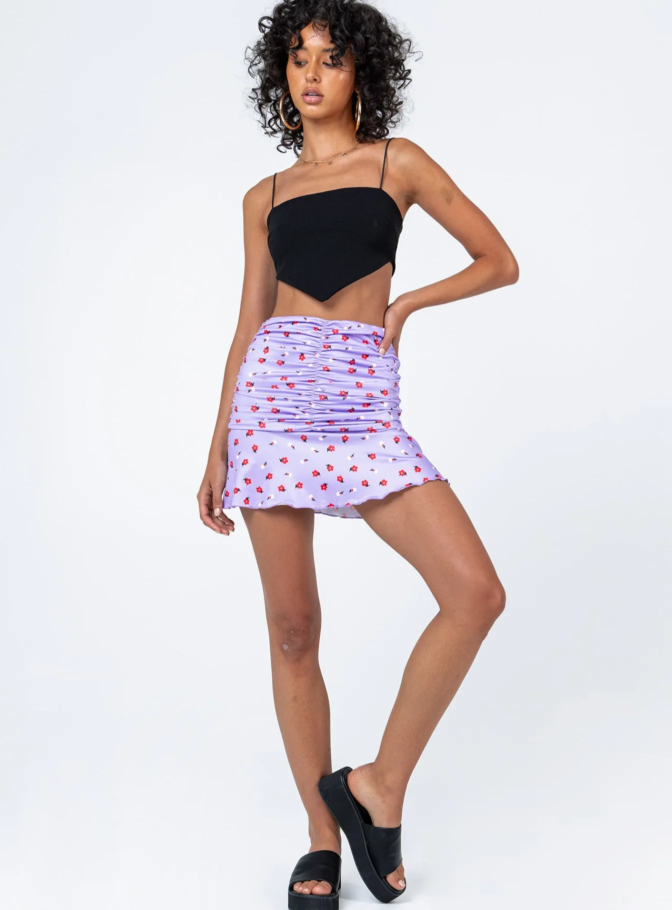 Princess Polly Amelia Mini Skirt Purple New