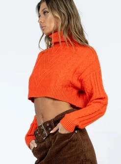 Princess Polly Amelle Sweater Orange Store