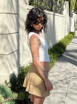 Princess Polly Amira Mini Skirt  Beige Best Sale