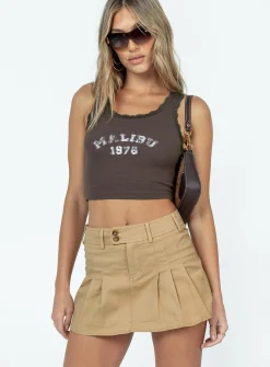 Princess Polly Amira Mini Skirt  Beige Best Sale