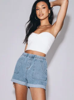 Princess Polly Amosshorts  Denim New