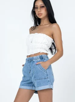 Princess Polly Amosshorts  Denim New