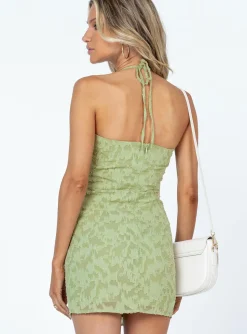 Princess Polly Andre Mini Dress Green Flash Sale