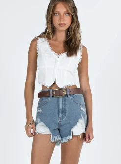 Princess Polly Andry Shorts Mid Wash  Denim Shop