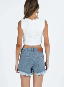 Princess Polly Andry Shorts Mid Wash  Denim Shop