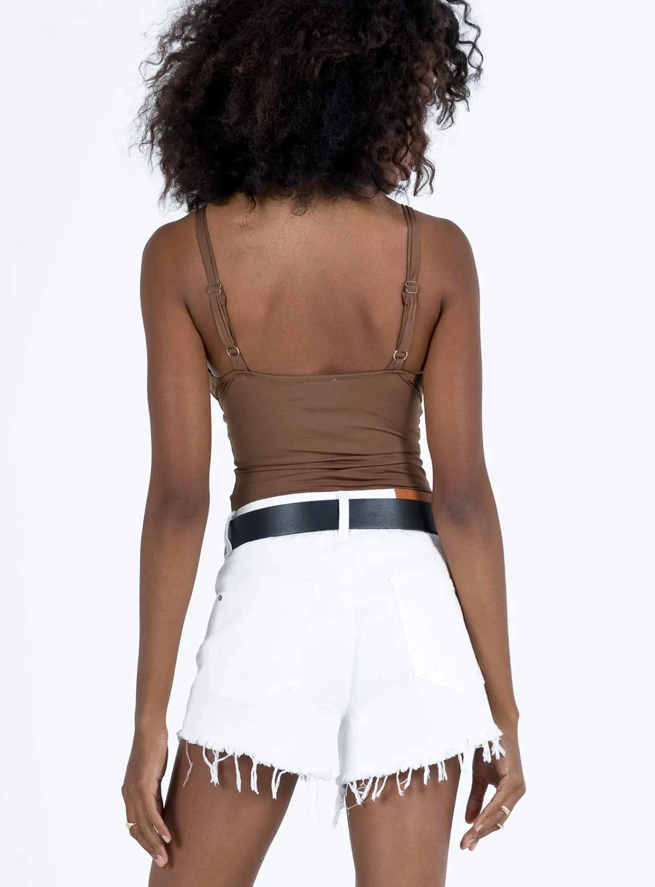 Princess Polly Andry Shortsdenim White Clearance