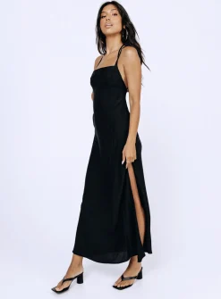 Princess Polly Angela Tie Maxi Dress  Black Fashion