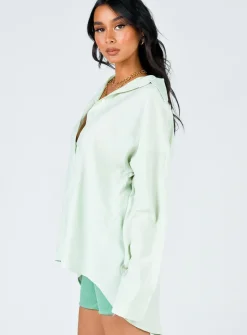 Princess Polly Angeline Top  Green Outlet