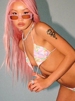 Princess Polly Anika Bikini Topfloral   Pink Fashion