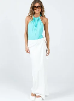 Princess Polly Anisha Tie Maxi Skirt  White Hot