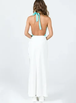 Princess Polly Anisha Tie Maxi Skirt White Hot