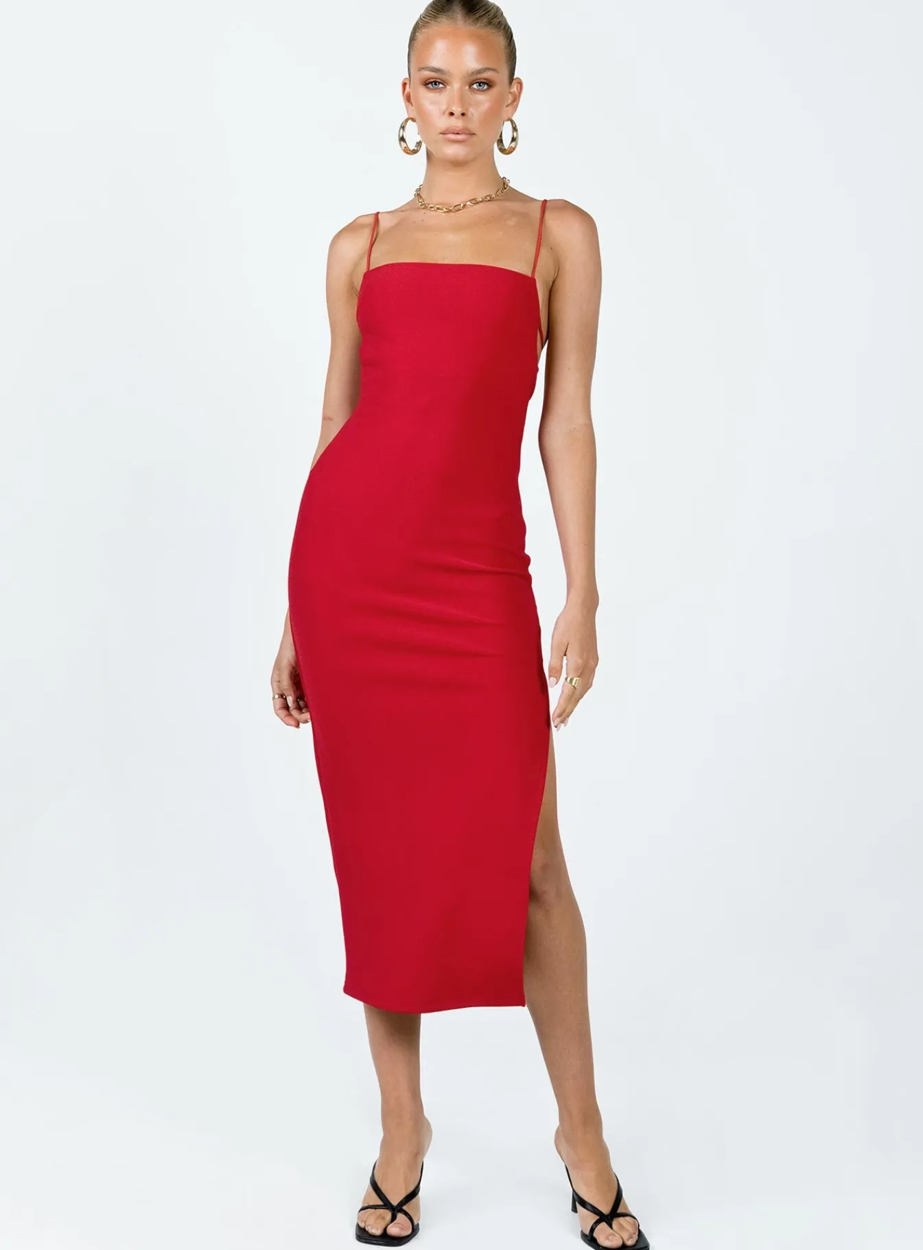 Princess Polly Anito Midi Dress Red Shop