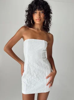 Princess Polly Anja Mini Dress  White Shop