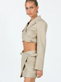 Princess Polly Anja Mini Skirt Camel Beige Shop