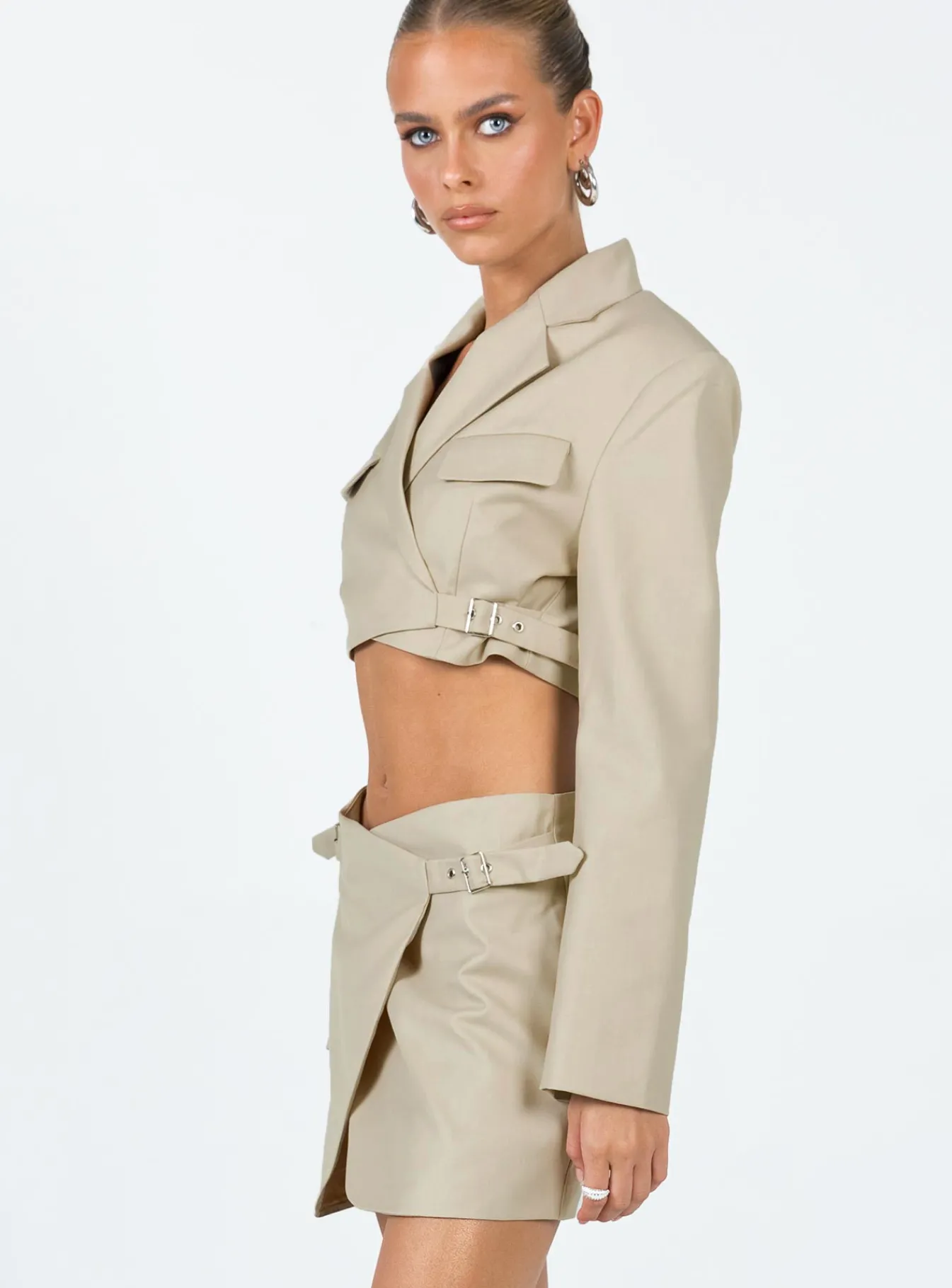 Princess Polly Anja Mini Skirt Camel Beige Shop