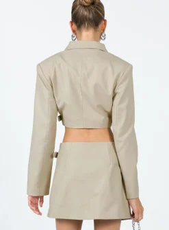 Princess Polly Anja Mini Skirt Camel Beige Shop