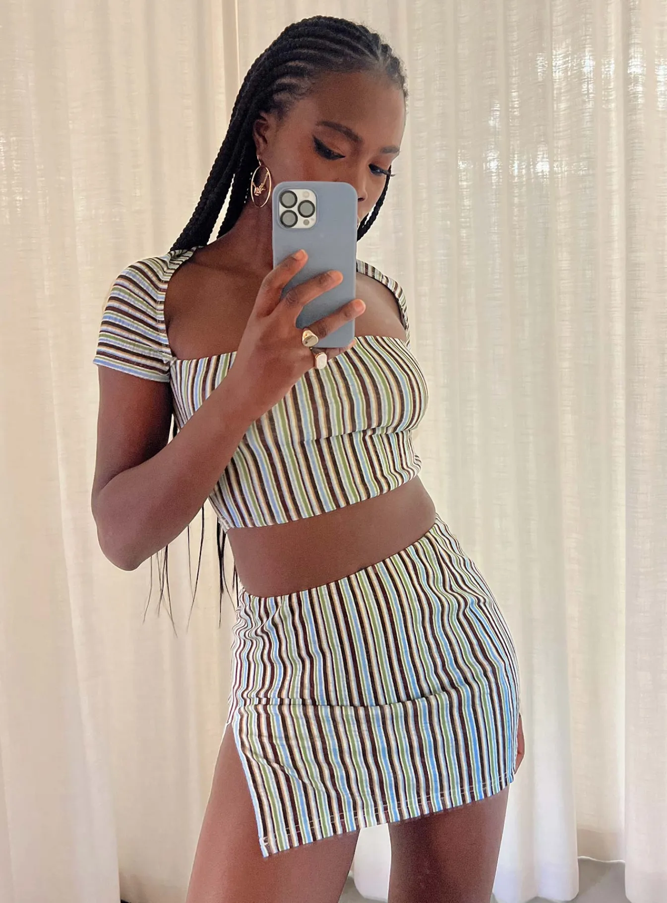 Princess Polly Anni Stripe Mini Skirt Multi Clearance