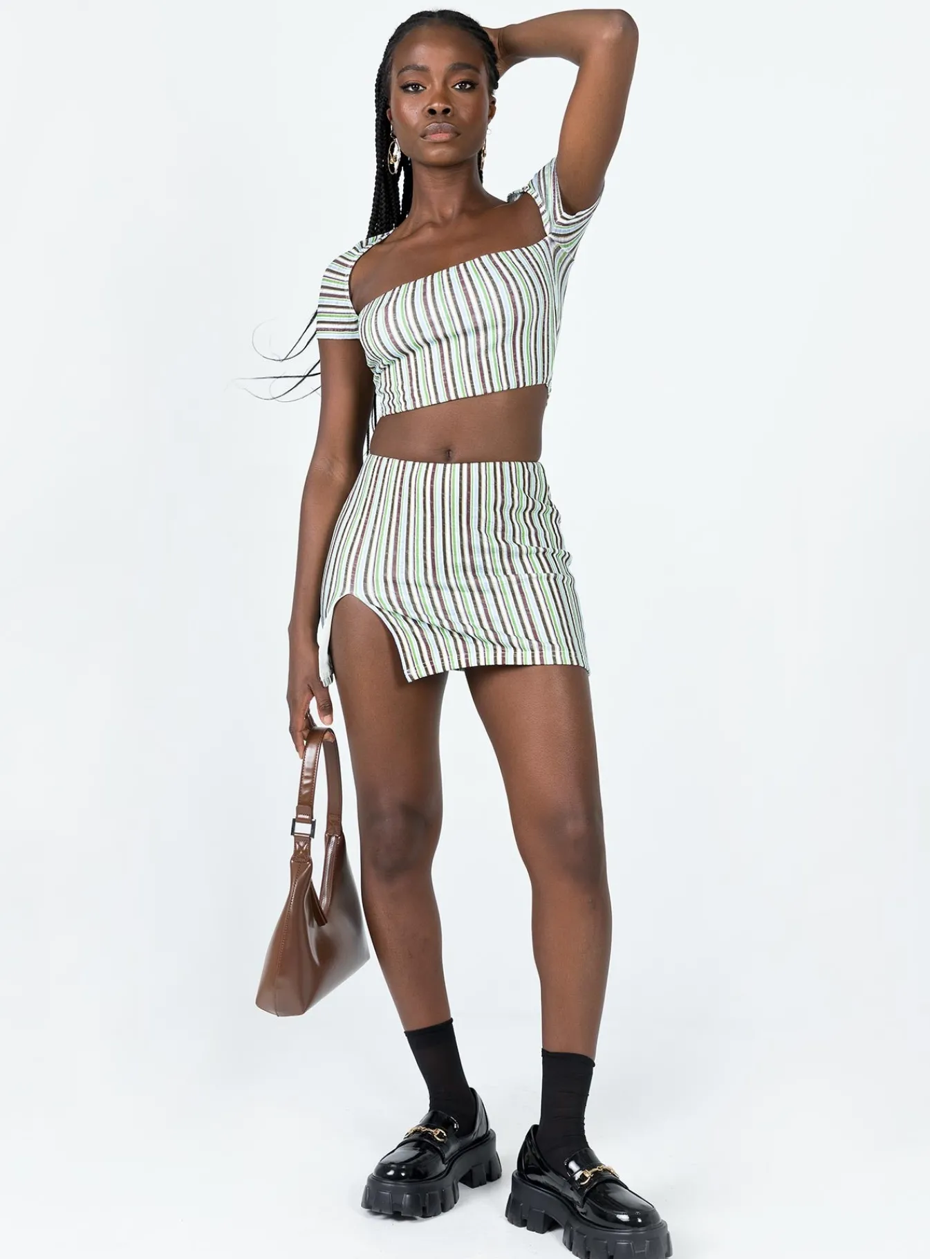 Princess Polly Anni Stripe Mini Skirt Multi Clearance