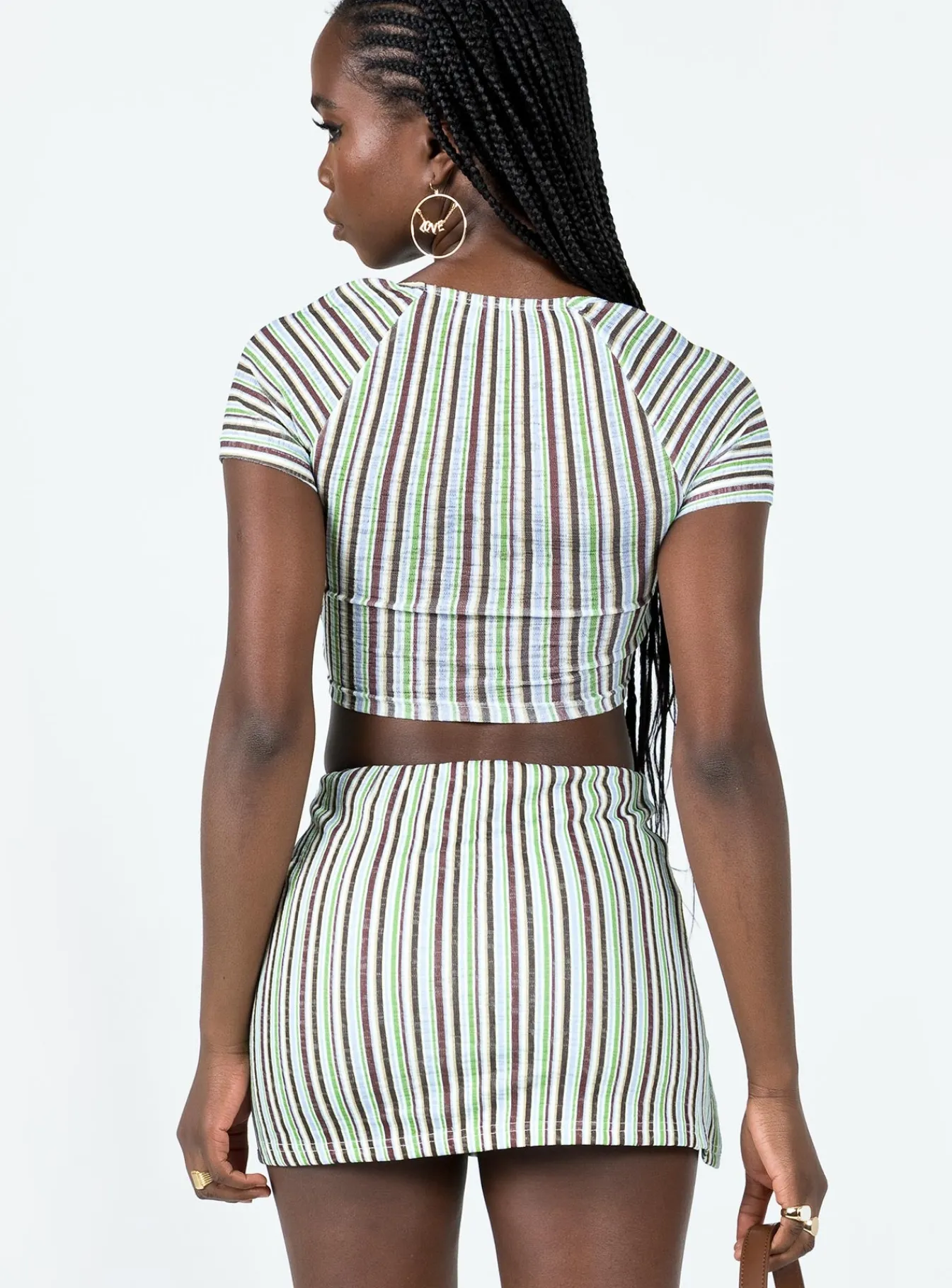 Princess Polly Anni Stripe Mini Skirt Multi Clearance
