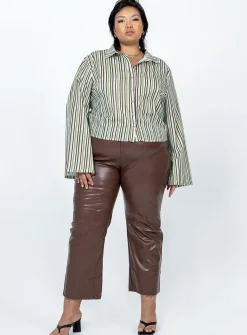 Princess Polly Anni Stripe Shirtcurve   Multi Cheap