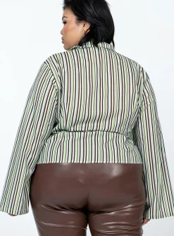 Princess Polly Anni Stripe Shirtcurve   Multi Cheap