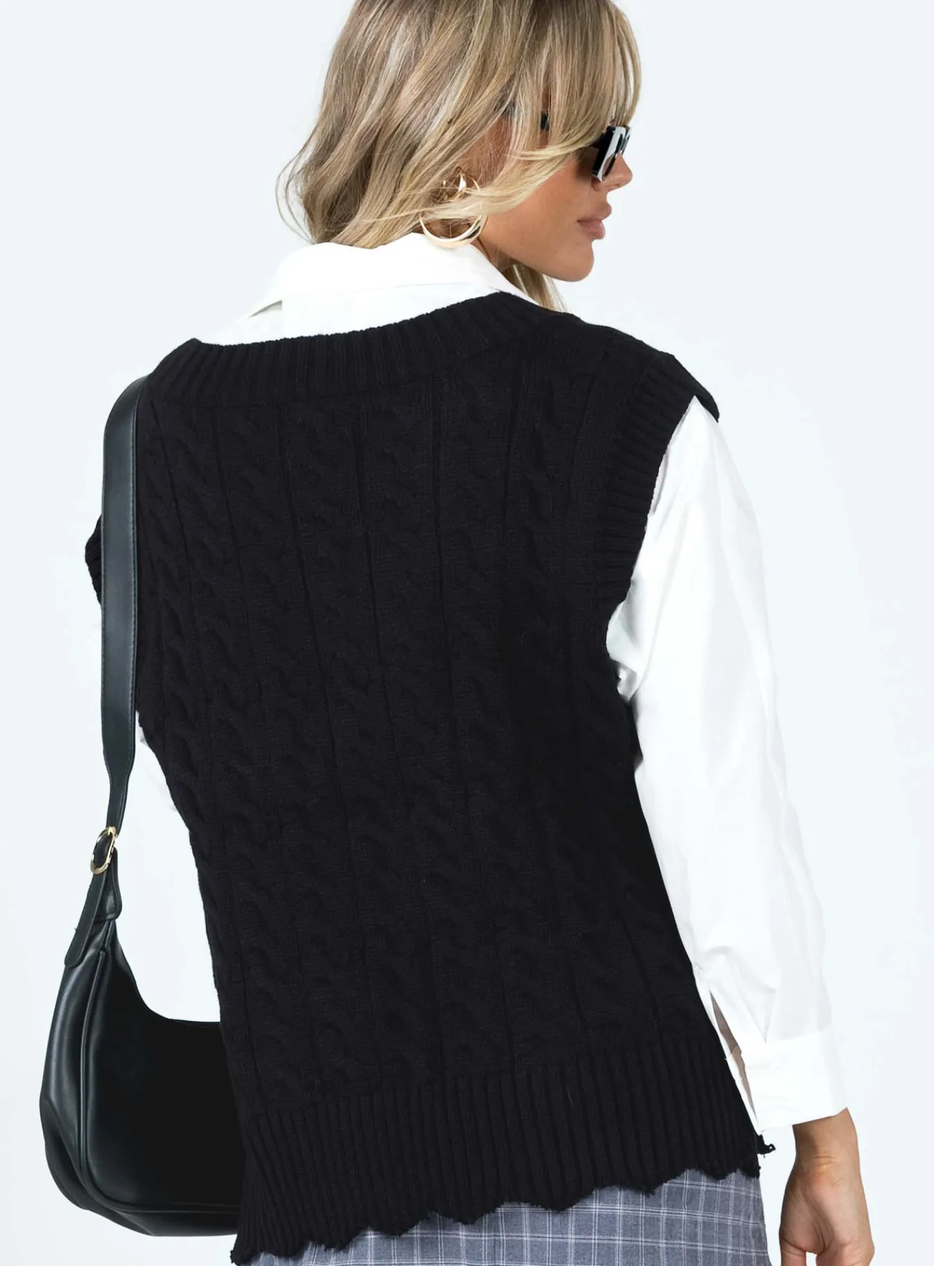 Princess Polly Antonia Sweater Vest Black Discount