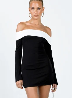Princess Polly Anya Mini Dress  Black / White Cheap