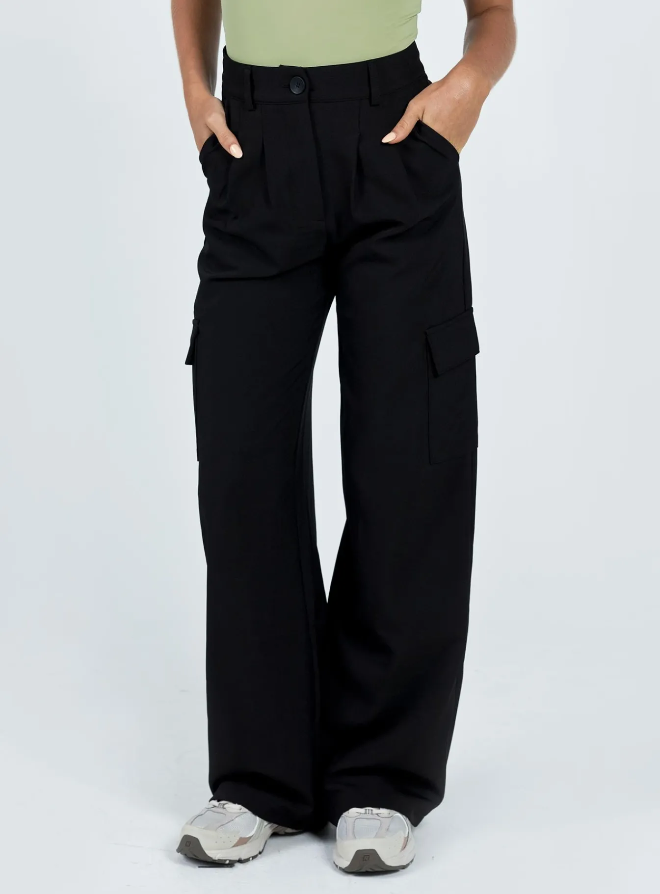 Princess Polly Archer Cargo Pants Black Best