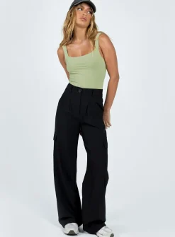 Princess Polly Archer Cargo Pants  Black Best
