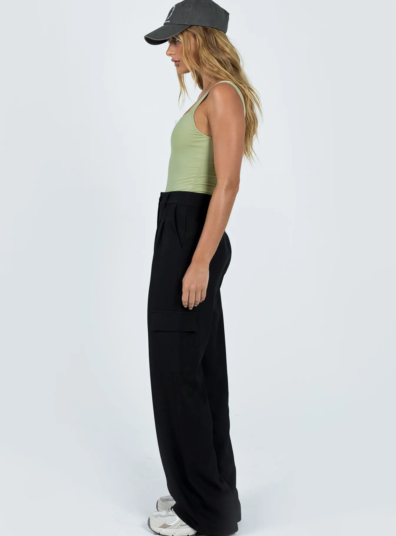 Princess Polly Archer Cargo Pants Black Best
