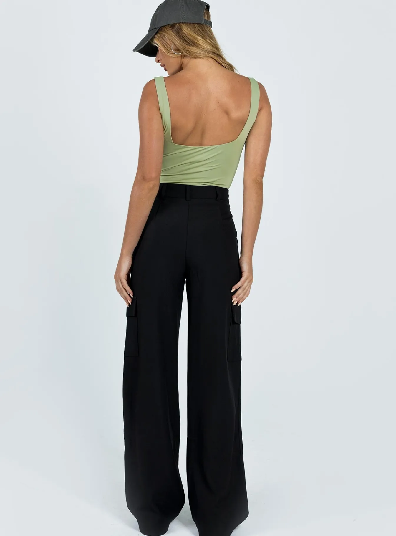 Princess Polly Archer Cargo Pants Black Best
