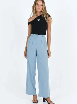 Princess Polly Archer Pants Dusty Blue Outlet