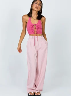Princess Polly Archer Pants Pink Outlet